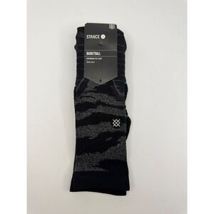 Stance Perimeter Mens Basketball Socks Black Camo Crew Performance M559D17PER L